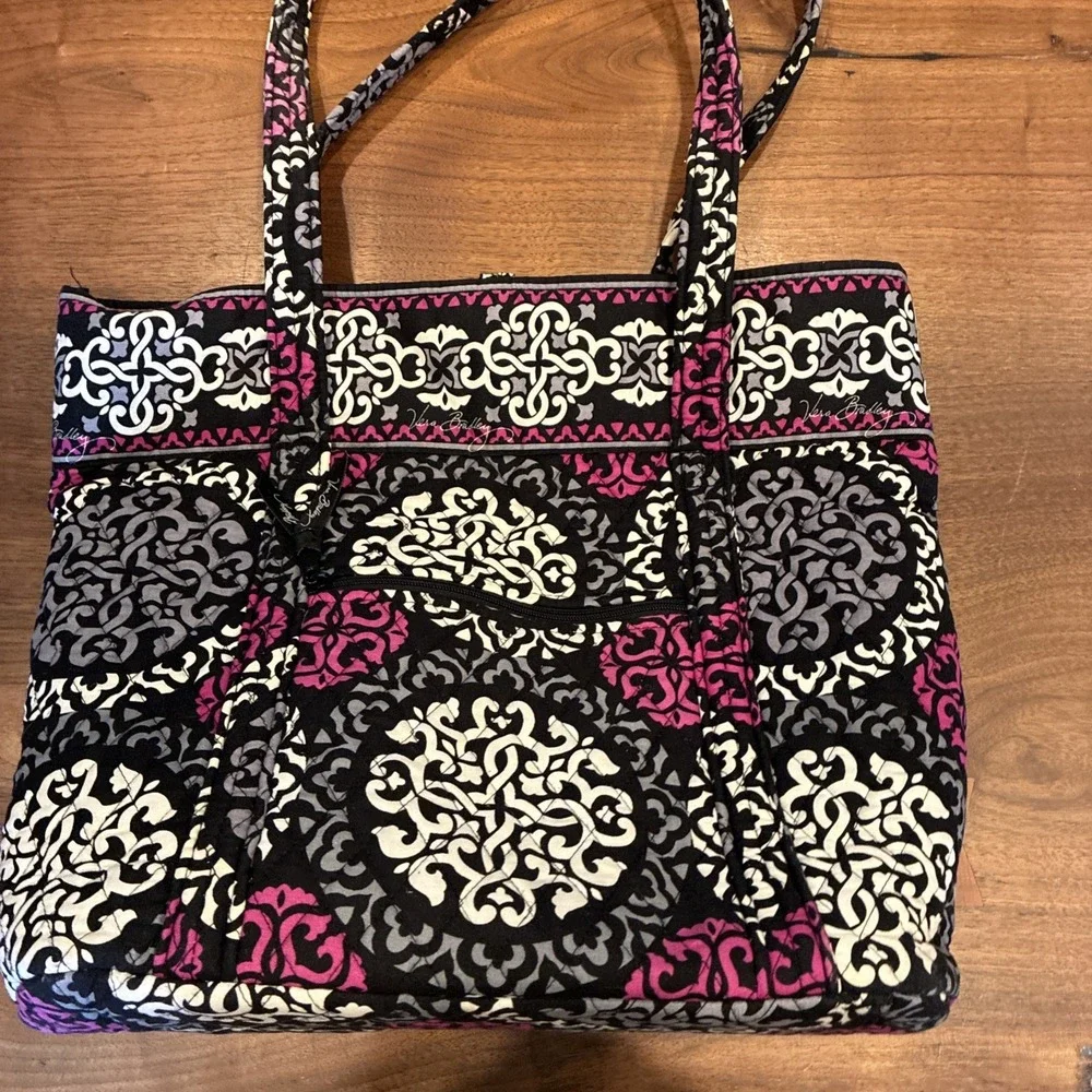 Vera Bradley 2013 Magenta Canterberry Tote,  Large Quilted Cotton Purse